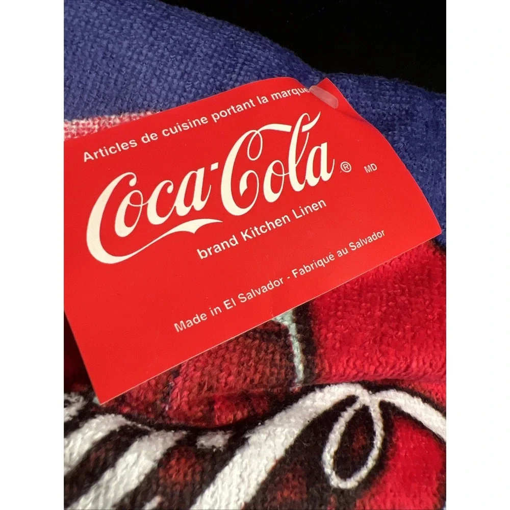 NOS Vintage Nostalgia Pantry / dish towel - Coca-Cola cotton. 26x16‎